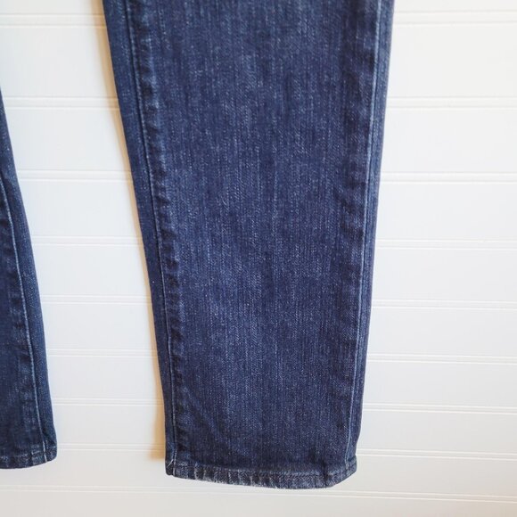 Paige Jeans Size 28 Blue Heights Skinny Dark Wash Distressed Stretch - Picture 2 of 10